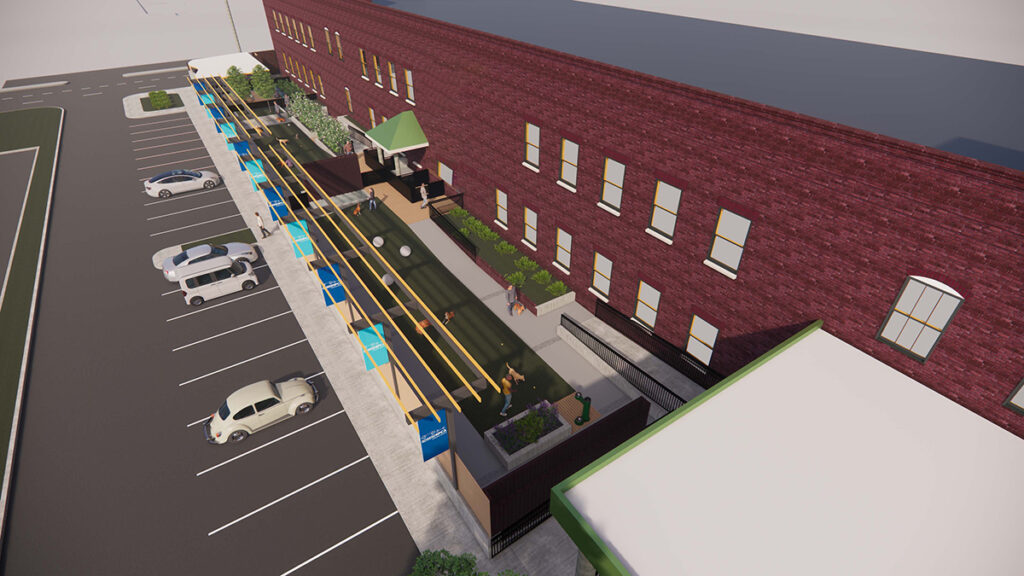 Architect's rendering of Barb's run as seen from above